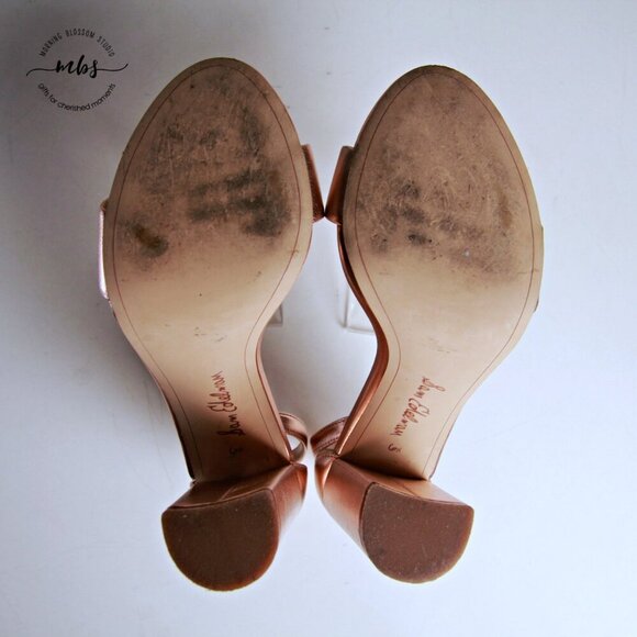 Sam Edelman Yaro Ankle Strap Block Heel Sandals Rose Gold Women 6.5 - Picture 11 of 14